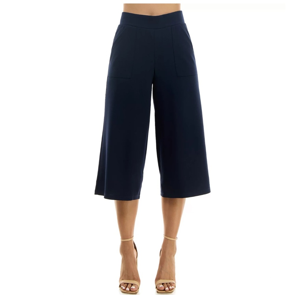 Nina Leonard Wide Leg Cropped Pants